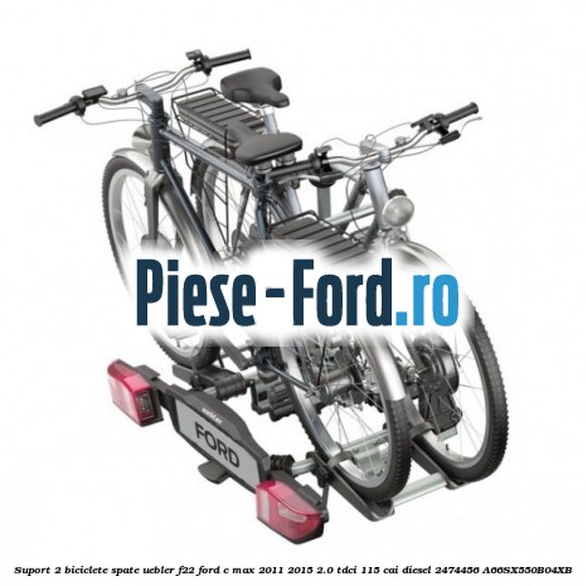 Suport 2 biciclete spate Thule Coach 274 Ford C-Max 2011-2015 2.0 TDCi 115 cai diesel