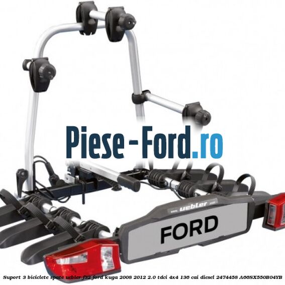 Suport 3 biciclete spate Thule Coach 276 Ford Kuga 2008-2012 2.0 TDCi 4x4 136 cai diesel