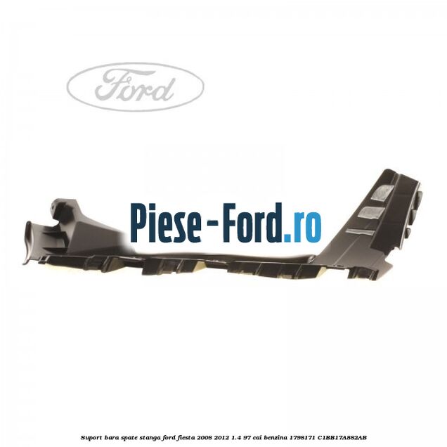 Suport bara spate stanga Ford Fiesta 2008-2012 1.4 97 cai benzina #3276118218