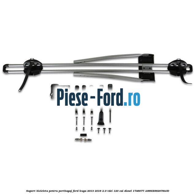 Suport bicicleta pentru portbagaj Ford Kuga 2013-2016 2.0 TDCi 120 cai diesel