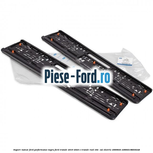 Suport numar Ford Performance negru Ford Transit 2019-2023 E-TRANSIT RWD 184  cai electric #E1EB092200