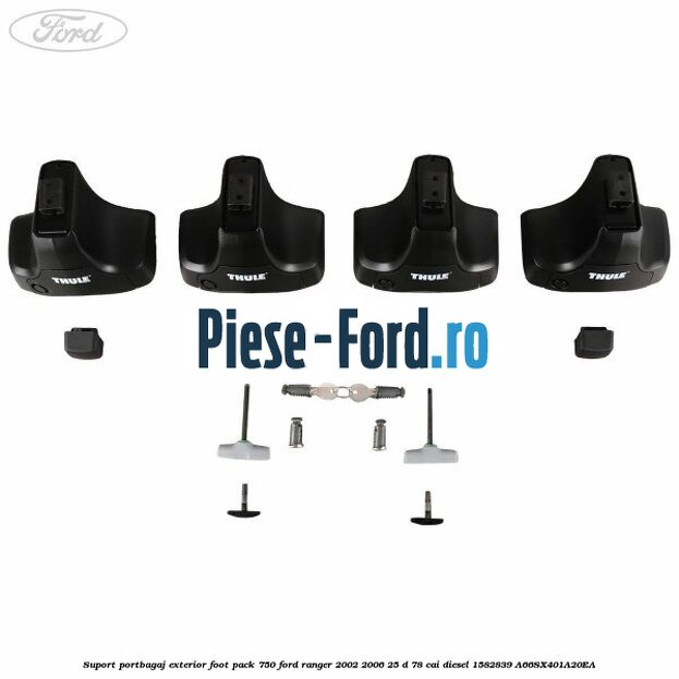 Suport portbagaj exterior foot pack 750 Ford Ranger 2002-2006 2.5 D 78 cai #943B2CC13D
