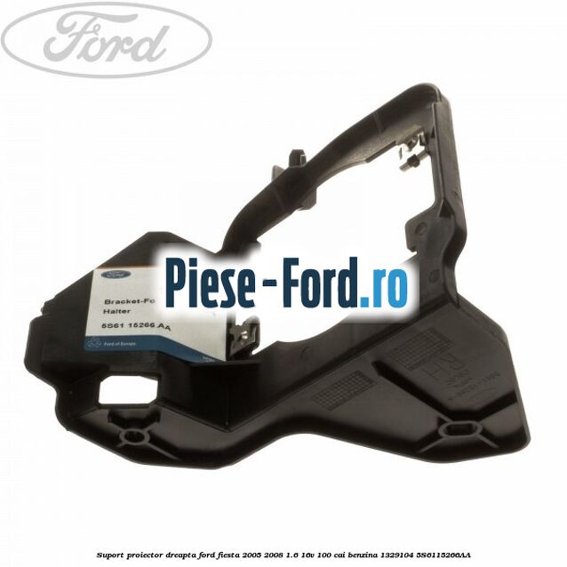Suport metalic numar bara fata Ford Fiesta 2005-2008 1.6 16V 100 cai benzina