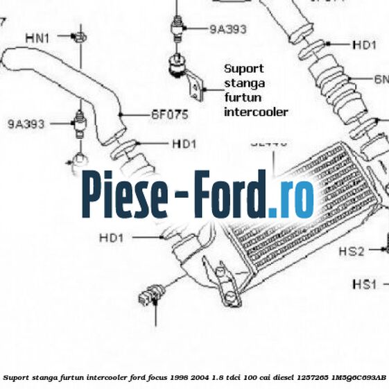 Suport stanga furtun intercooler Ford Focus 1998-2004 1.8 TDCi 100 cai diesel #BB9AA07905