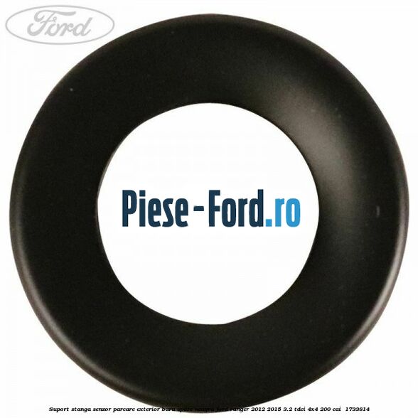 Suport stanga senzor parcare exterior bara spate neagra Ford Ranger 2012-2015 3.2 TDCi 4x4 200 cai  #BA597A4F65