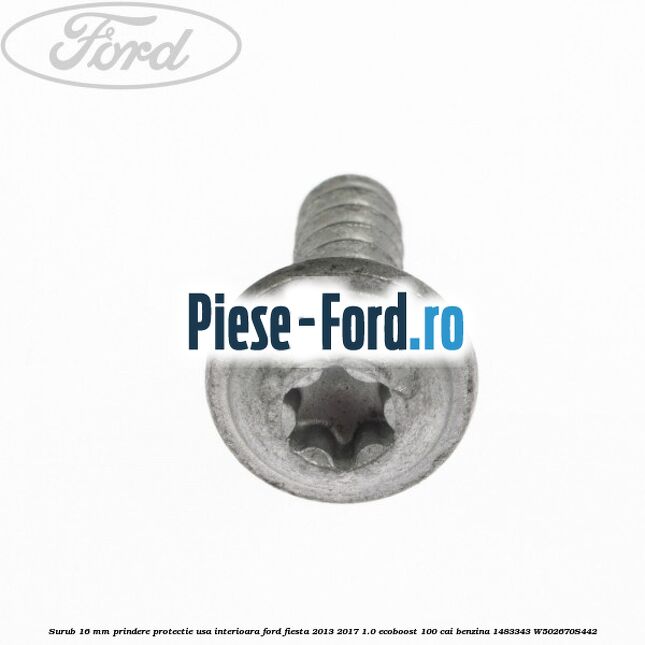 Surub 16 mm prindere protectie usa interioara Ford Fiesta 2013-2017 1.0 EcoBoost 100 cai benzina