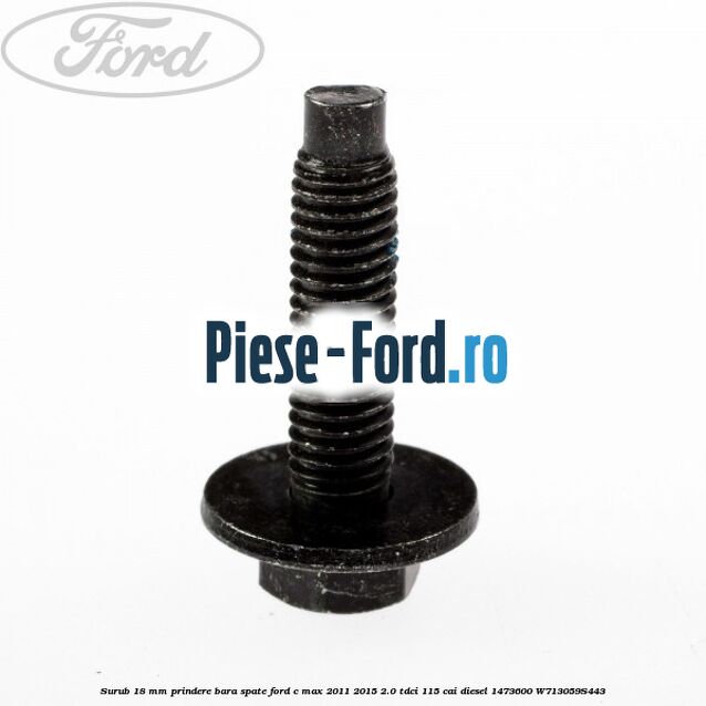 Surub 16 mm prindere protectie usa interioara Ford C-Max 2011-2015 2.0 TDCi 115 cai diesel