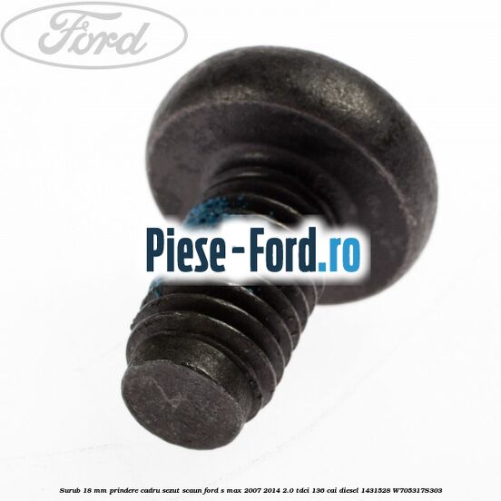 Surub 16 mm prindere protectie usa interioara Ford S-Max 2007-2014 2.0 TDCi 136 cai diesel
