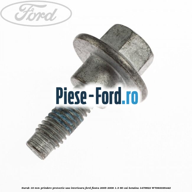 Surub 18 mm prindere protectie usa interioara Ford Fiesta 2005-2008 1.3 60 cai benzina