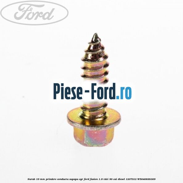 Surub 19 mm prindere conducta supapa EGR Ford Fusion 1.6 TDCi 90 cai diesel