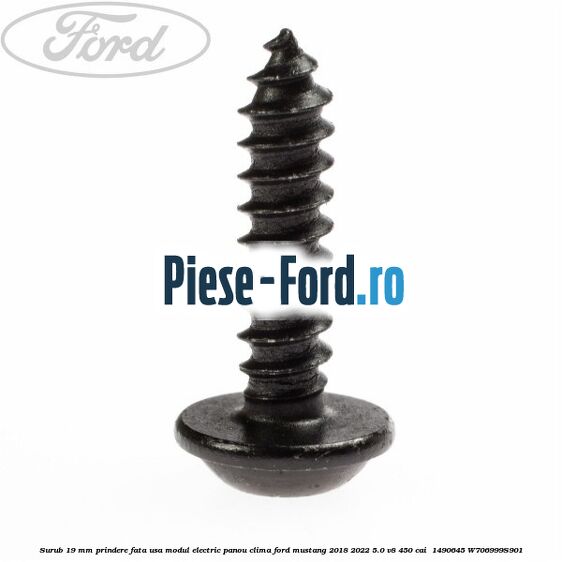 Surub 19 mm prindere fata usa modul electric panou clima Ford Mustang 2018-2022 5.0 V8 450 cai  #B1D05E9F61