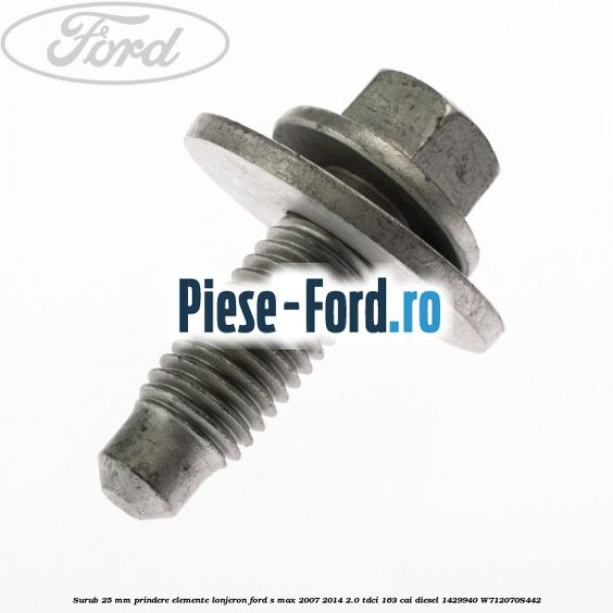 Surub 25 mm prindere elemente lonjeron Ford S-Max 2007-2014 2.0 TDCi 163 cai diesel