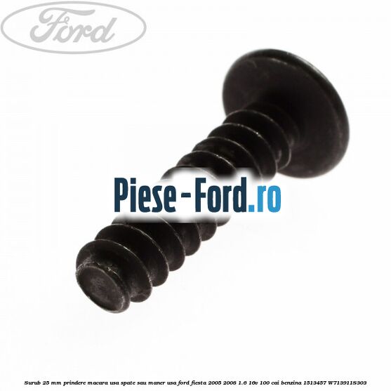 Surub 25 mm prindere macara usa spate sau maner usa Ford Fiesta 2005-2008 1.6 16V 100 cai benzina