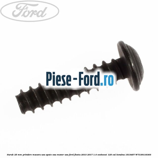 Surub 25 mm prindere macara usa spate sau maner usa Ford Fiesta 2013-2017 1.0 EcoBoost 125 cai benzina