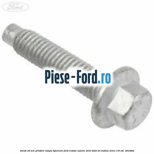 Surub 25 mm prindere rampa injectoare Ford Transit Custom 2019-2023 2.0 EcoBlue mHEV 170 cai #A56630484A