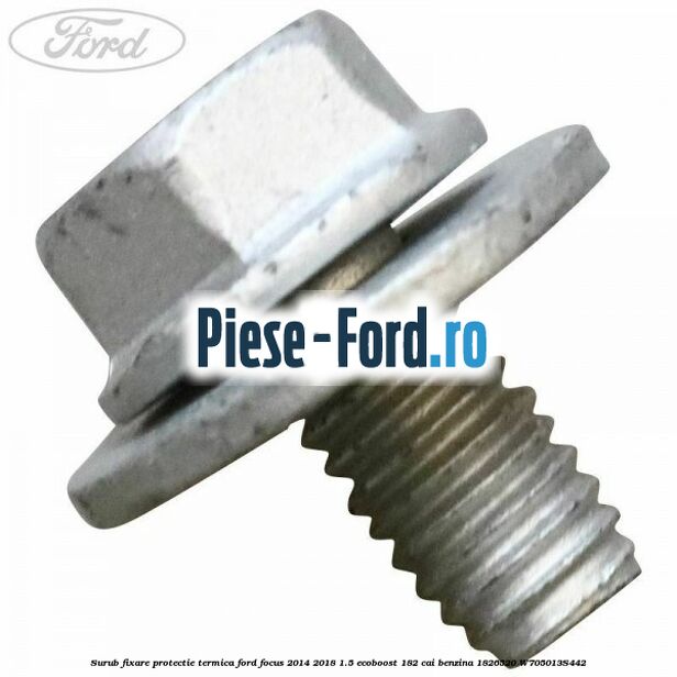 Protectie termica toba finala sub rezervor Ford Focus 2014-2018 1.5 EcoBoost 182 cai benzina
