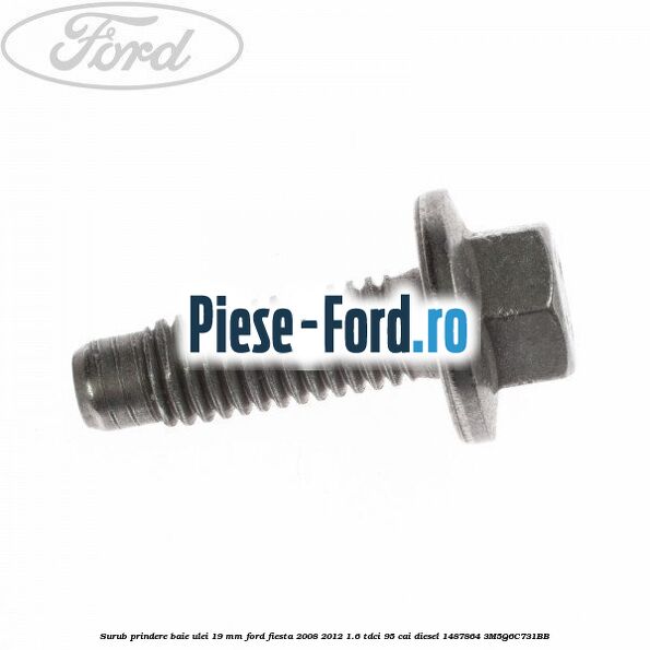 Surub prindere baie ulei 19 mm Ford Fiesta 2008-2012 1.6 TDCi 95 cai diesel