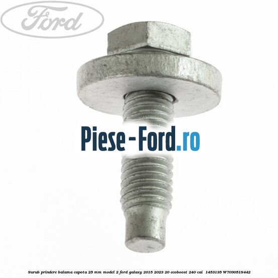 Surub prindere balama capota 25 mm model 2 Ford Galaxy 2015-2023 2.0 EcoBoost 240 cai #D6A6A5A658