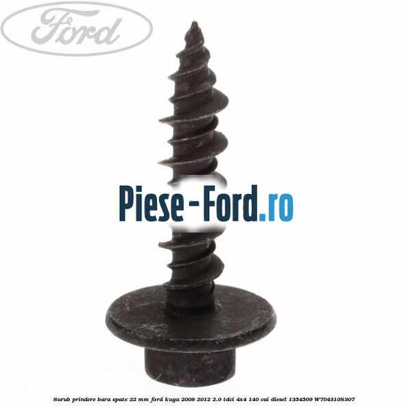 Surub prindere bara plastic, proiector Ford Kuga 2008-2012 2.0 TDCI 4x4 140 cai diesel