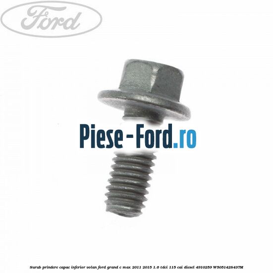 Surub prindere butuc roata spate cu gaura torx Ford Grand C-Max 2011-2015 1.6 TDCi 115 cai diesel