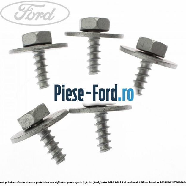 Surub prindere claxon alarma perimetru sau deflector punte spate inferior Ford Fiesta 2013-2017 1.0 EcoBoost 125 cai benzina