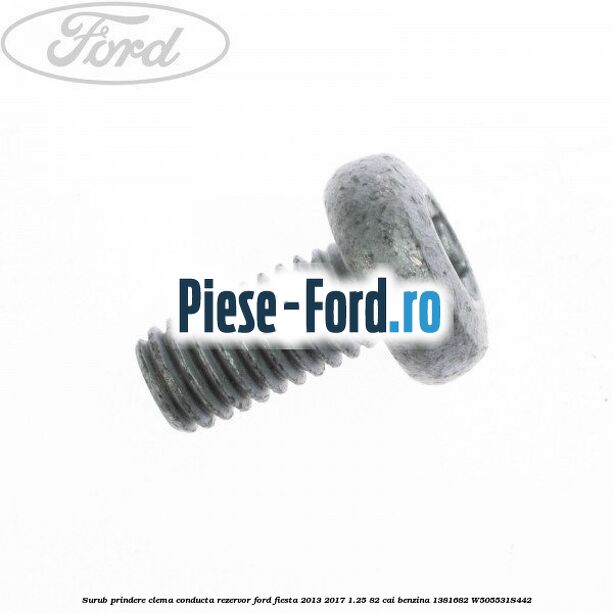 Surub prindere claxon alarma perimetru sau deflector punte spate inferior Ford Fiesta 2013-2017 1.25 82 cai benzina