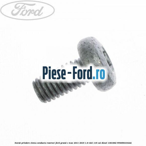 Surub prindere claxon alarma perimetru sau deflector punte spate inferior Ford Grand C-Max 2011-2015 1.6 TDCi 115 cai diesel