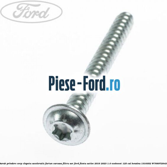 Surub prindere corp clapeta acceleratie, furtun carcasa filtru aer Ford Fiesta Active 2018-2023 1.0 EcoBoost 125 cai #A26C92E37E