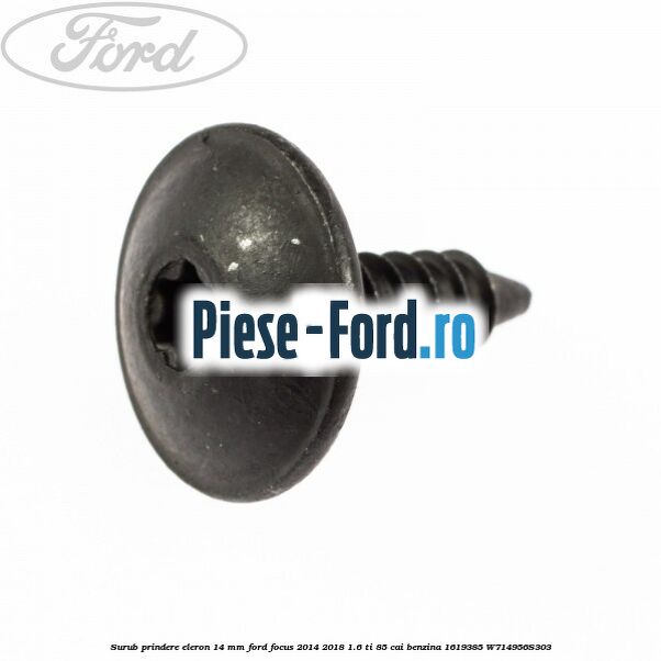 Suport numar Ford Performance negru Ford Focus 2014-2018 1.6 Ti 85 cai benzina