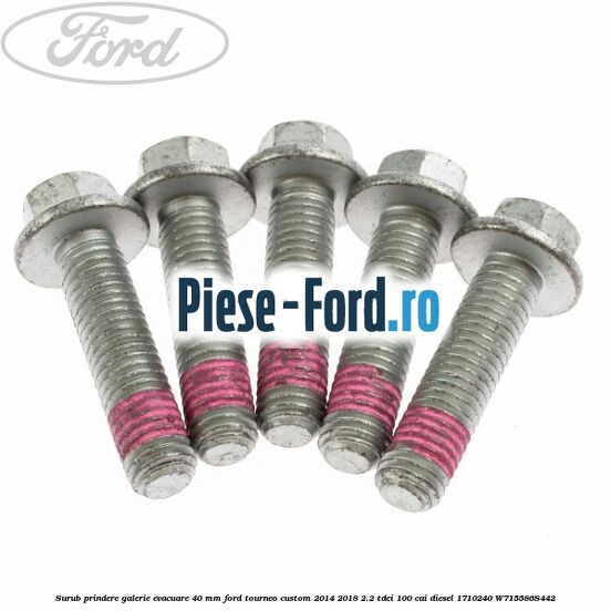Surub prindere galerie evacuare 40 MM Ford Tourneo Custom 2014-2018 2.2 TDCi 100 cai diesel #88EF16A54D