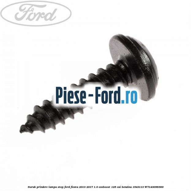 Surub prindere instalatie electrica carlig remorcare Ford Fiesta 2013-2017 1.0 EcoBoost 125 cai benzina