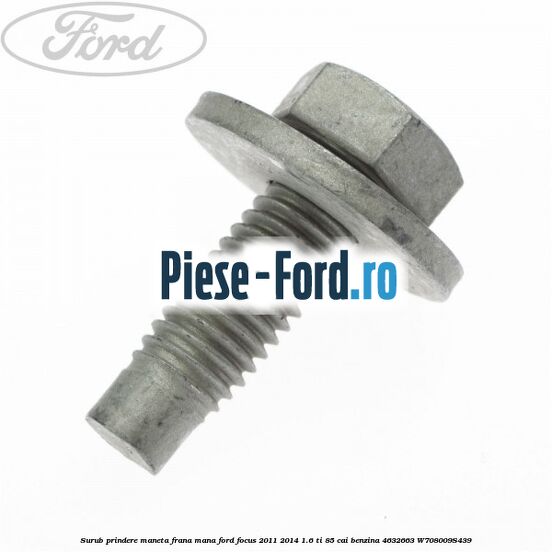 Surub 12 mm prindere cablu frana mana Ford Focus 2011-2014 1.6 Ti 85 cai benzina