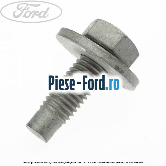 Surub 12 mm prindere cablu frana mana Ford Focus 2011-2014 2.0 ST 250 cai benzina