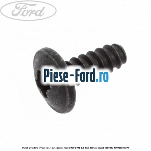 Surub prindere ornament consola centru Ford C-Max 2007-2011 1.6 TDCi 109 cai diesel