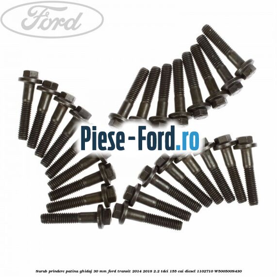 Surub prindere patina ghidaj 30 mm Ford Transit 2014-2018 2.2 TDCi 155 cai diesel #EA813CDC2C