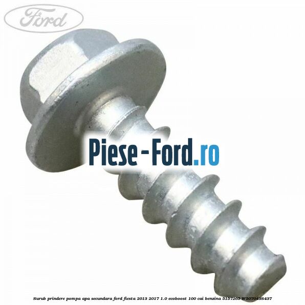 Surub prindere fulie pompa apa Ford Fiesta 2013-2017 1.0 EcoBoost 100 cai benzina