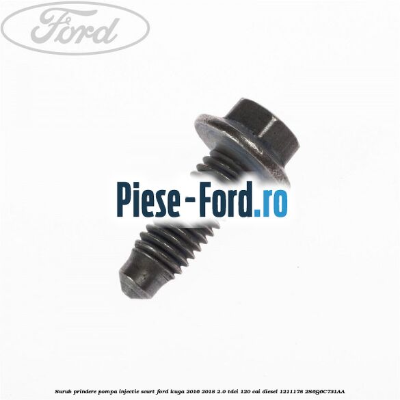 Surub prindere pompa injectie scurt Ford Kuga 2016-2018 2.0 TDCi 120 cai diesel