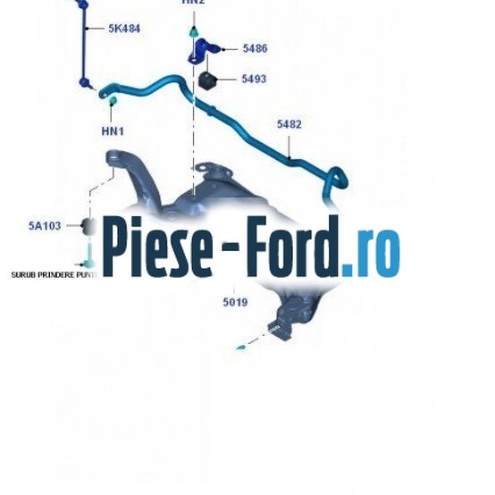 Surub prindere punte fata inspre spate Ford Focus 2014-2018 2.3 RS 350 cai  #817CCB776E