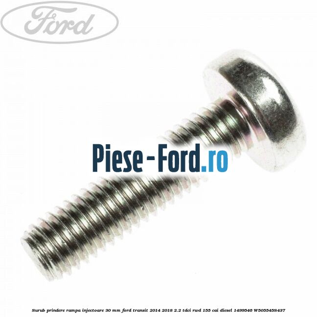 Surub prindere rampa injectoare 30 mm Ford Transit 2014-2018 2.2 TDCi RWD 155 cai #E06040CFF5