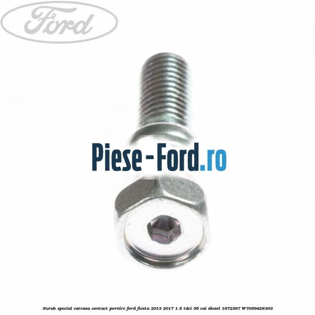 Surub scurt prindere suport brida bara stabilizatoare Ford Fiesta 2013-2017 1.5 TDCi 95 cai diesel