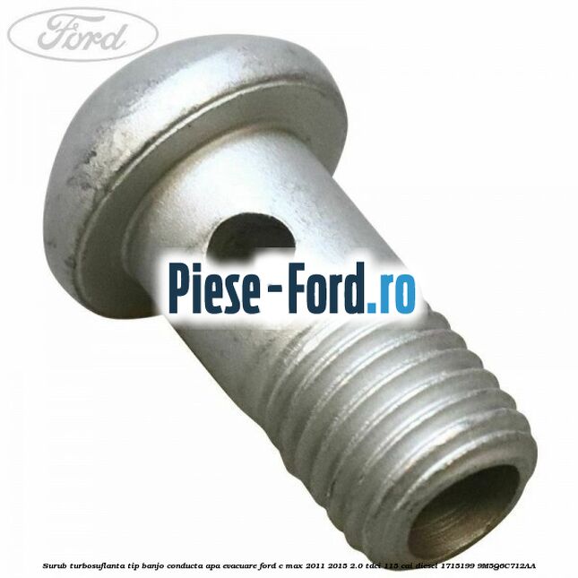 Surub turbosuflanta tip banjo, conducta apa evacuare Ford C-Max 2011-2015 2.0 TDCi 115 cai diesel