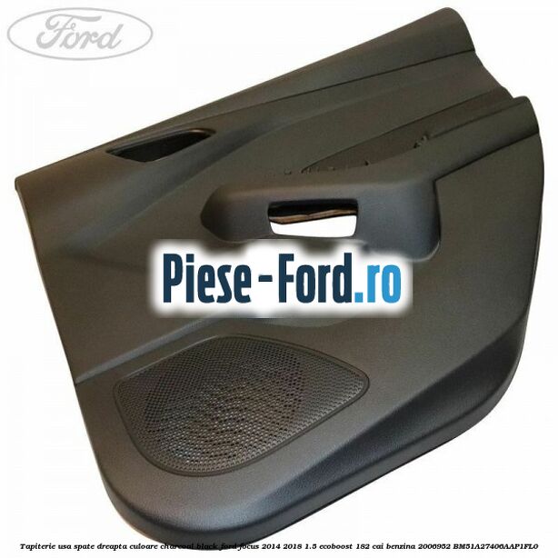 Tapiterie usa spate dreapta culoare charcoal black Ford Focus 2014-2018 1.5 EcoBoost 182 cai benzina