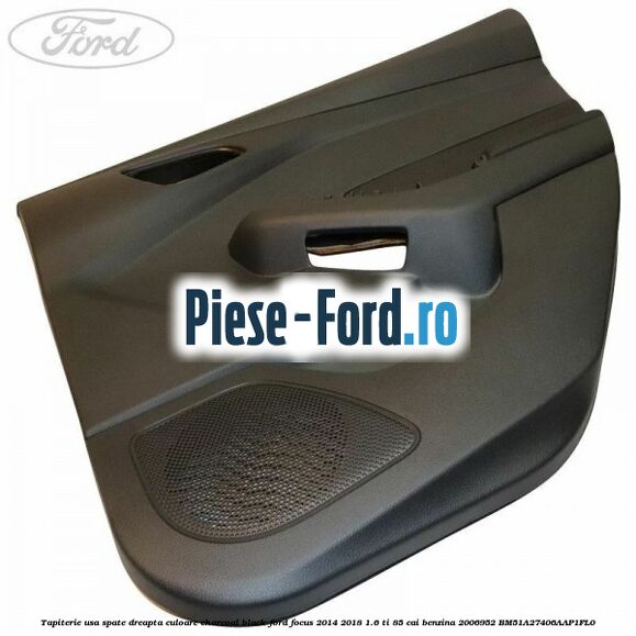 Tapiterie spatar scaun dreapta fata negru Ford Focus 2014-2018 1.6 Ti 85 cai benzina