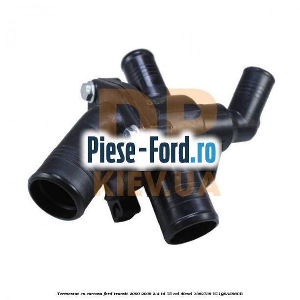Termostat cu carcasa Ford Transit 2000-2006 2.4 TD 75 cai diesel #8C6AC4B57C