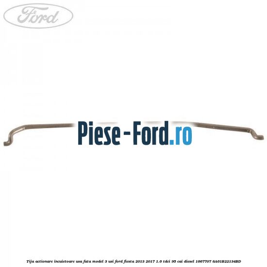 Tija actionare incuietoare usa fata model 3 usi Ford Fiesta 2013-2017 1.6 TDCi 95 cai diesel