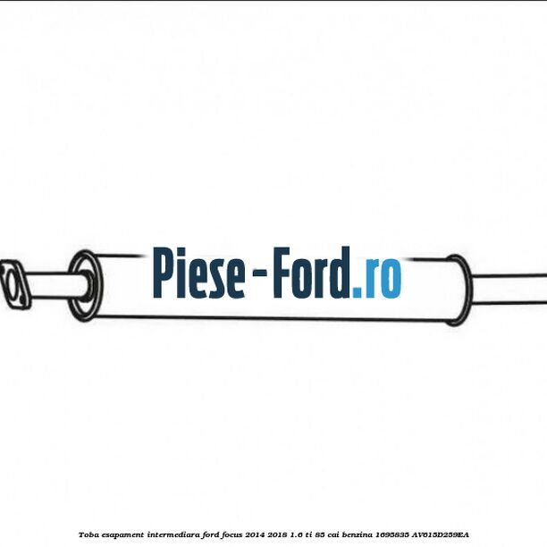 Toba esapament intermediara Ford Focus 2014-2018 1.6 Ti 85 cai benzina