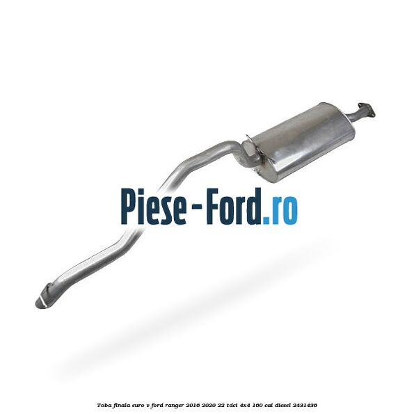 Toba finala EURO V Ford Ranger 2016-2020 2.2 TDCi 4x4 160 cai #DEEDD69883