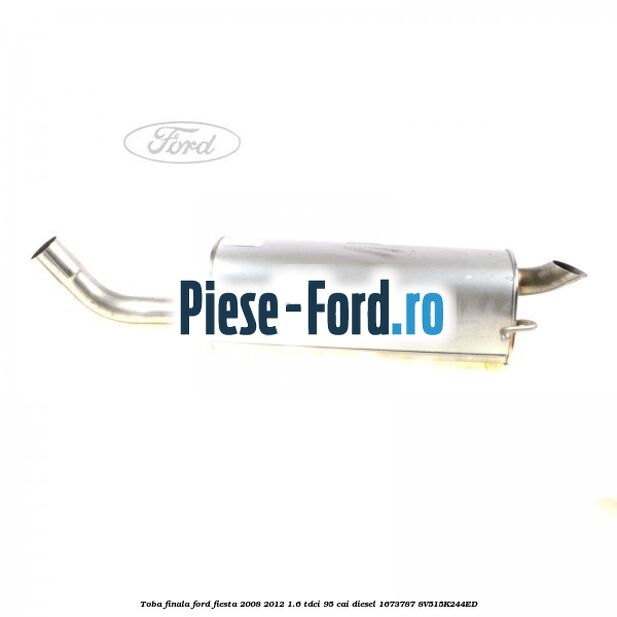 Protectie termica toba intermediara Ford Fiesta 2008-2012 1.6 TDCi 95 cai diesel