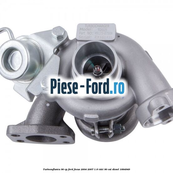Turbosuflanta 90 CP Ford Focus 2004-2007 1.6 TDCi 90 cai diesel #61A111D4C3