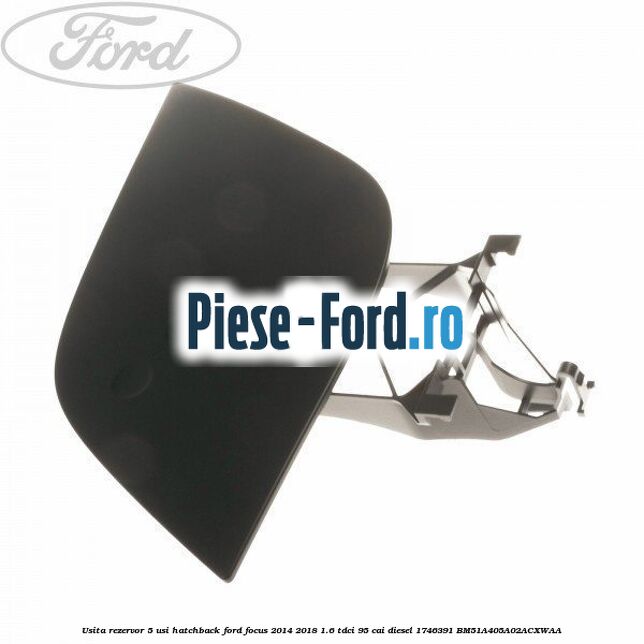 Tapiterie usa spate stanga culoare charcoal black Ford Focus 2014-2018 1.6 TDCi 95 cai diesel